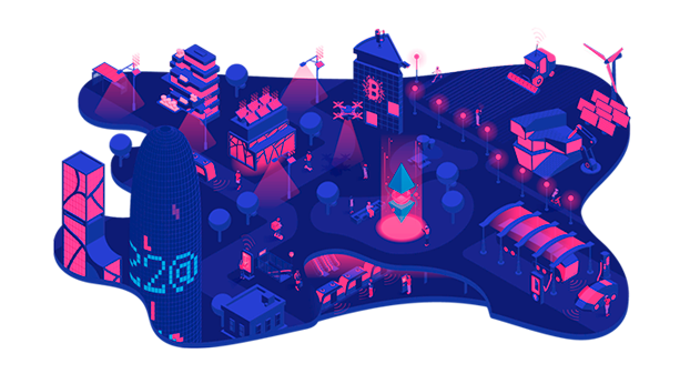 ilustración transformación digital smart city VR blockchain 22@ digital transformation